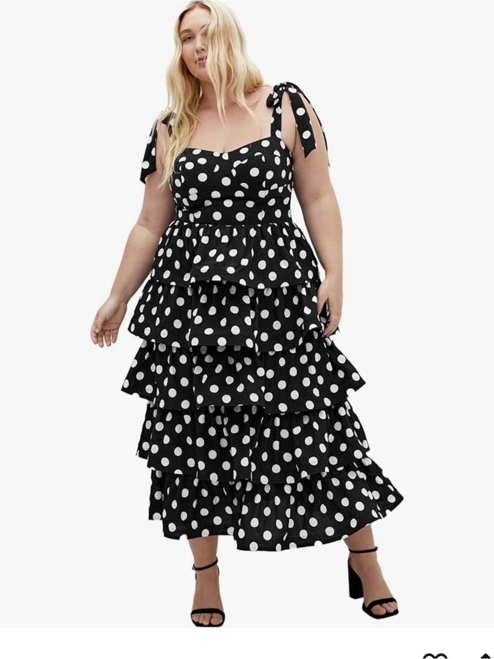 City Chic Polka Dot Tiered Midi Dress Size 20 NEW! - Picture 2 of 5